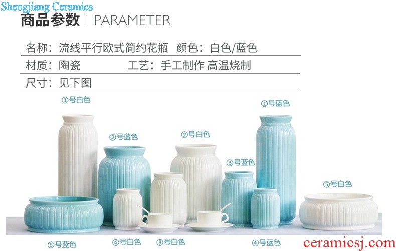 Hand draw blue and white porcelain, porcelain in jingdezhen ceramic vase new colorful ceramic vases, furnishing articles antique furniture