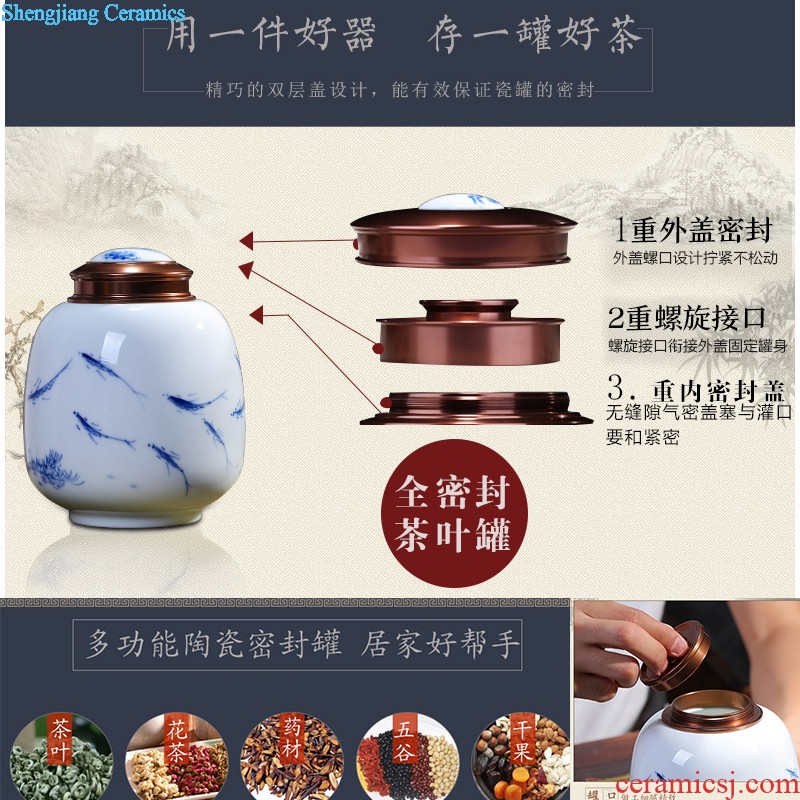 Famous master of hand-painted success vase of blue and white porcelain of jingdezhen ceramics furnishing articles rich ancient frame wine accessories