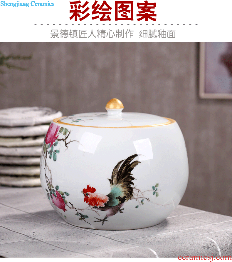 King seal caddy ceramic storage tank Pu-erh tea can save POTS of jingdezhen manual tea POTS