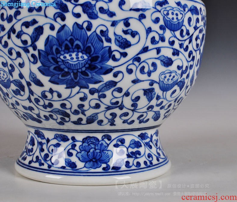 Jingdezhen hand-painted ceramic vases, furnishing articles A large vase home sitting room adornment handicraft room decoration