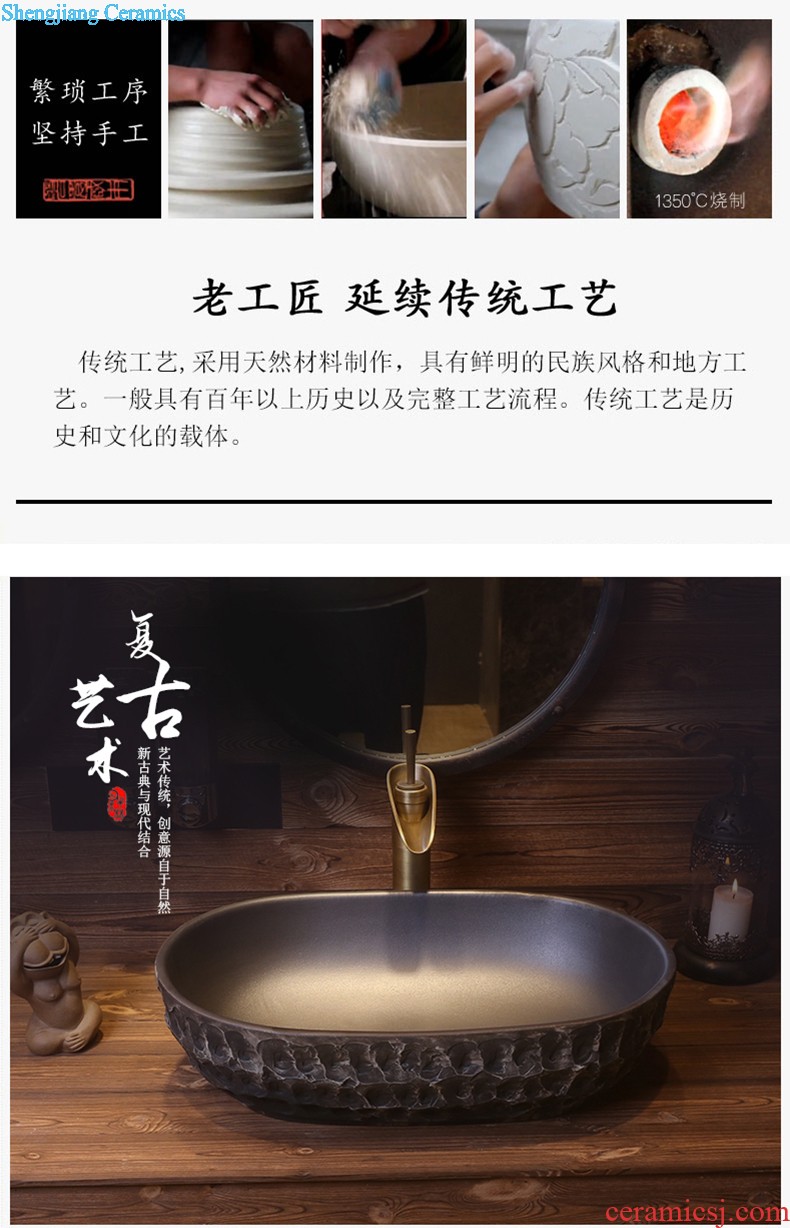 The depot basin stage art of Chinese style restoring ancient ways Square ceramic lavatory toilet idea sink basin