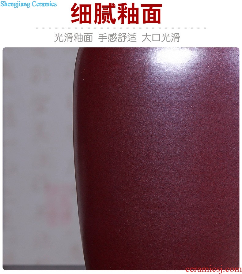 Jingdezhen ceramic tea pot of large storage tank 30 jins of puer tea rice cylinder seal up POTS moistureproof tea set