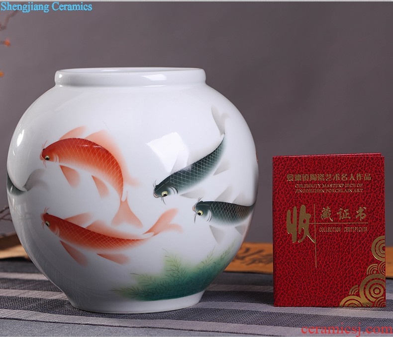 Contracted and contemporary big vase The sitting room TV ark furnishing articles Dried flower flower machine of Europe type restoring ancient ways home act the role ofing jingdezhen ceramics