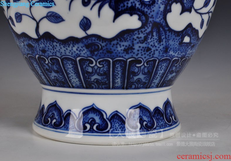 Jingdezhen ceramics hand-painted vases Sitting room adornment handicraft furnishing articles of new Chinese style household act the role ofing is tasted gift porcelain