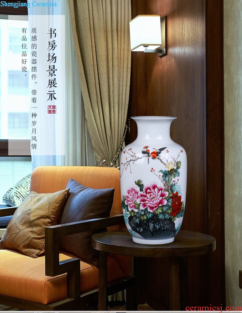 Chinese TV ark furnishings jingdezhen ceramics vase modern creative large sitting room place to decorate household