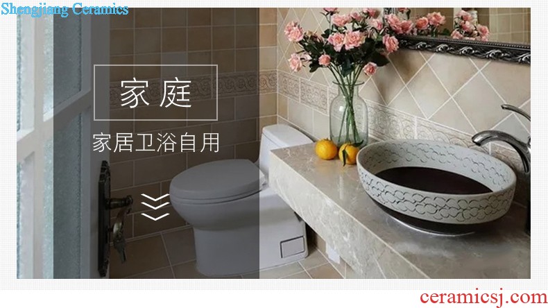 Jia depot ceramic square basin of household toilet stage basin sink restoring ancient ways is the new Chinese style art basin