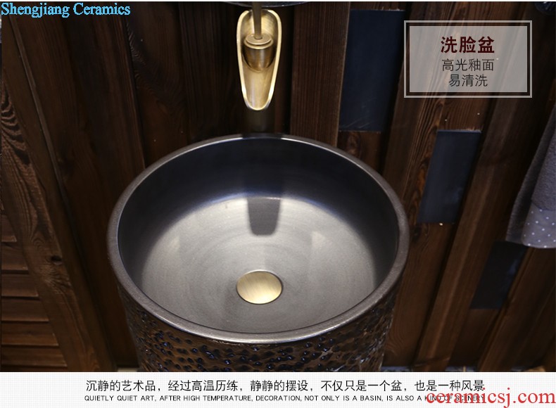 Jia depot basin of Chinese style restoring ancient ways on the ceramic lavatory circle Archaize toilet lavabo birdbath household