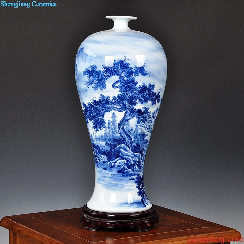 Ceramic vase Large jingdezhen vase furnishing articles Living room flower arranging machine high vase furnishing articles ornaments