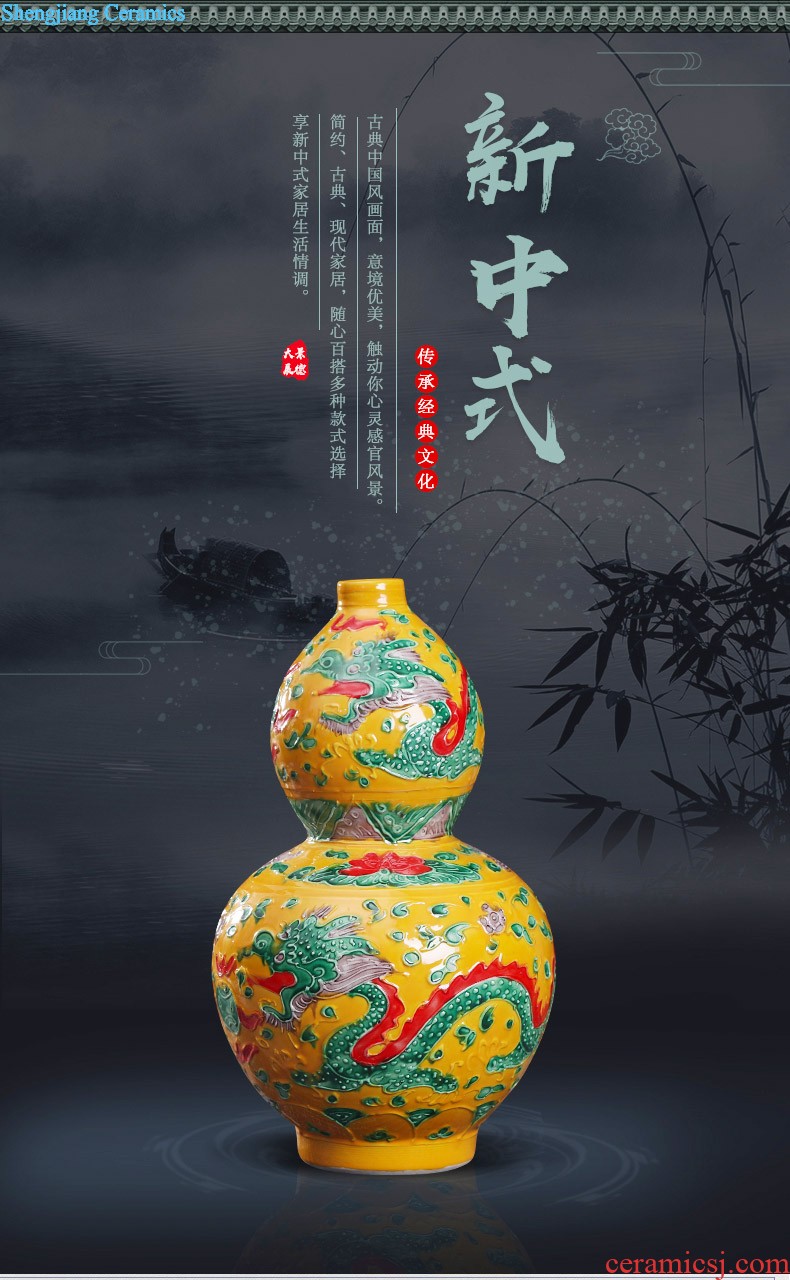 Large pu 'er tea pot by hand Green tea pu-erh tea barrel cylinder 3 kg receives jingdezhen ceramic tea set