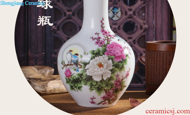 Jingdezhen European ceramic vase furnishing articles home sitting room TV ark dried flowers flower arrangement soft adornment porch decoration