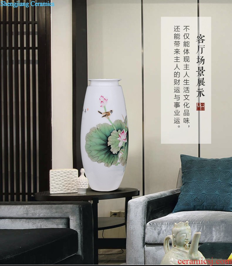 General household of Chinese style classical hand painted blue and white porcelain vase antique porcelain pot of jingdezhen ceramics handicraft furnishing articles