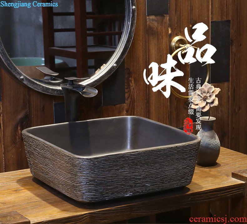 The depot art of Chinese style restoring ancient ways is the sink Wash basin on the ceramic basin oval antique household that defend bath