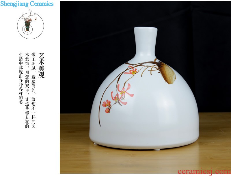 Jingdezhen ceramic hand-painted vases, dried flowers flower arrangement sitting room TV ark of new Chinese style household adornment handicraft furnishing articles