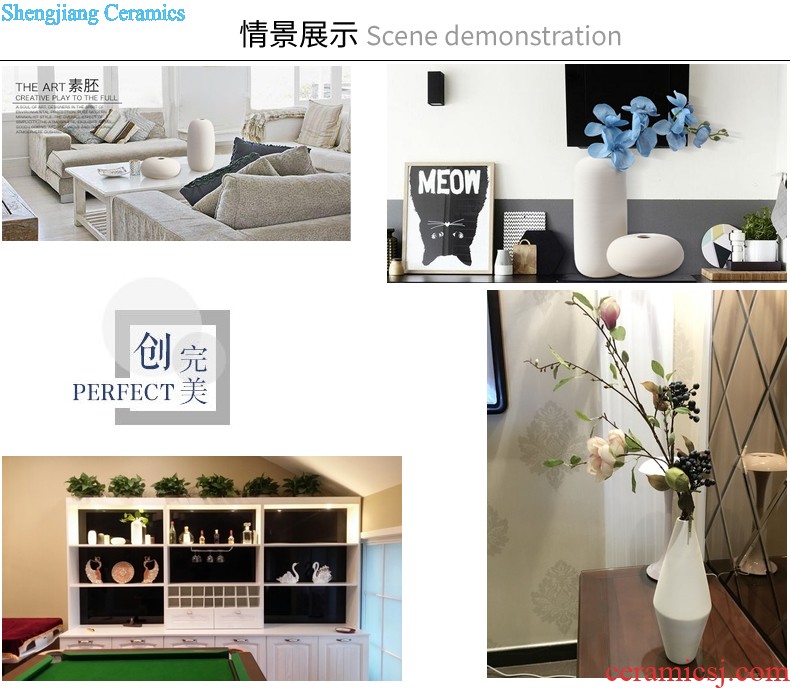 Jingdezhen landing large vases, pottery and porcelain the sitting room is contemporary and contracted style the dried flower arranging home furnishing articles