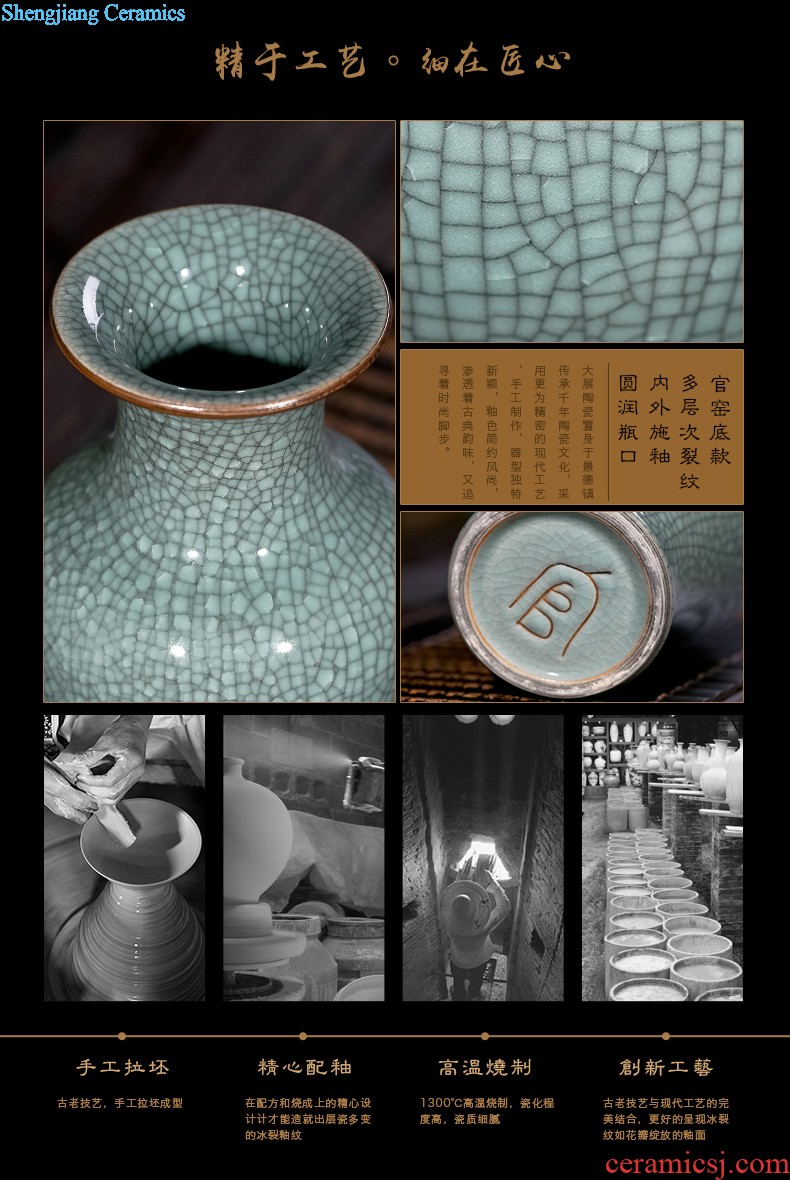 Exhibition of jingdezhen ceramic tea set tea glaze tea pot at the end of the storage tank and receives puer tea cake box tank tea urn