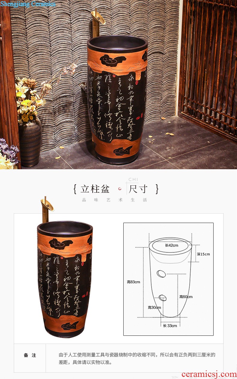 Lavabo ceramic column toilet bowl washing pool balcony sink lavatory toilet pillar landing