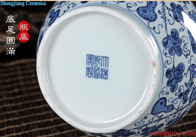 Jingdezhen hand-painted ceramics of blue and white porcelain vase Imitation of classical Ming and qing dynasties antique rich ancient frame furnishing articles Household act the role ofing is tasted