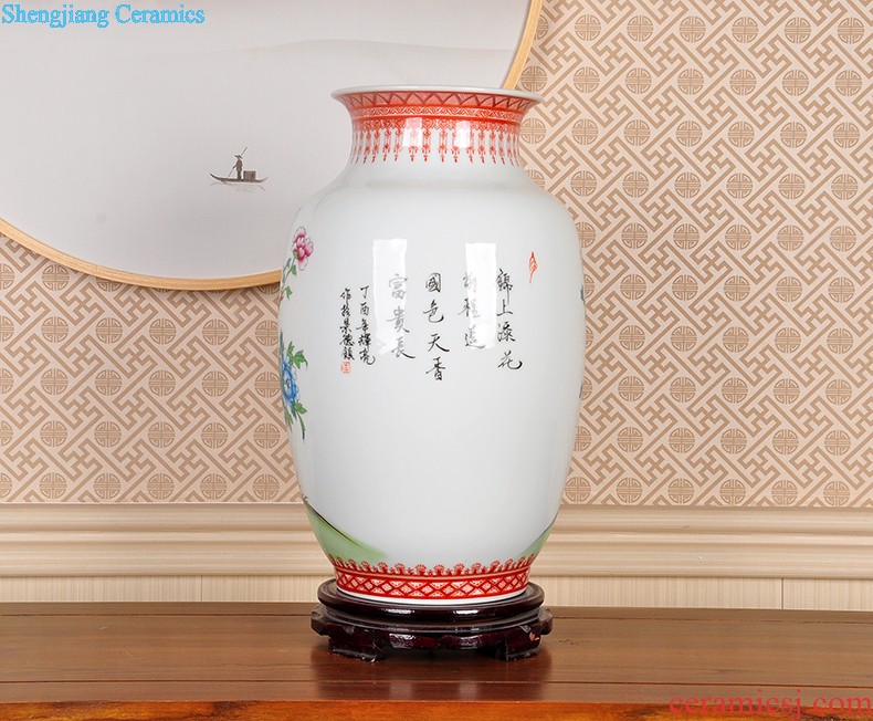 Handwritten Chinese vase furnishing articles sitting room adornment ornament porcelain restoring ancient ways of blue and white porcelain of jingdezhen ceramics handicraft