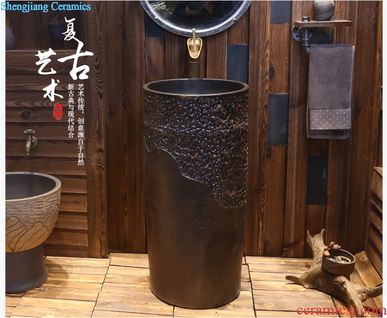 Jia depot basin of Chinese style restoring ancient ways on the ceramic lavatory circle Archaize toilet lavabo birdbath household