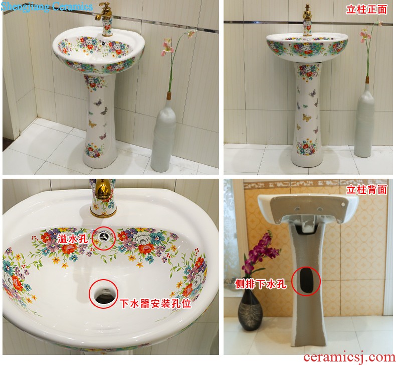 Lavabo ceramic column toilet bowl washing pool balcony sink lavatory toilet pillar landing