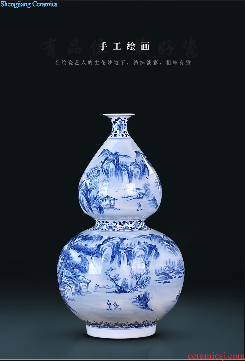 Manual creative jingdezhen ceramics wine furnishing articles bookcase sitting room adornment art vase dried flower vase