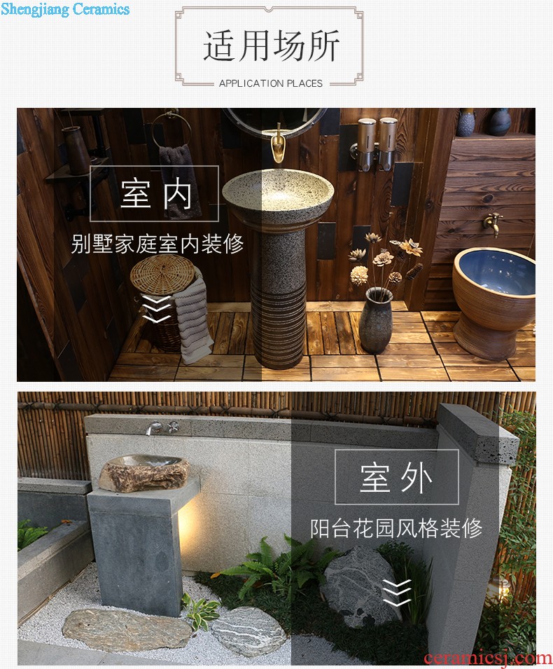 Jia depot ceramic art restores ancient ways lavatory independent one floor balcony and indoor household washing basin of the post