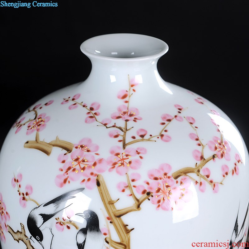 Puer tea pot of creative home furnishing articles jingdezhen hand-painted ceramics from large number caddy storage tank tea urn