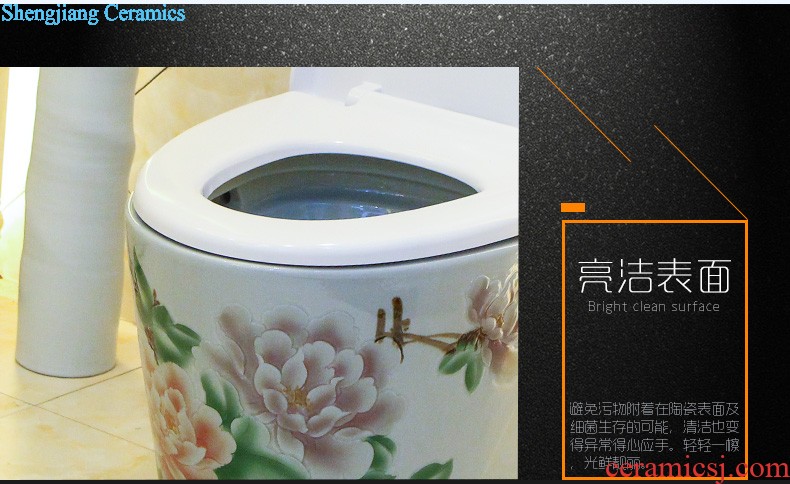 Toilet sanitary toilets siphon type household implement water-saving odor-proof slow down ceramic toilet