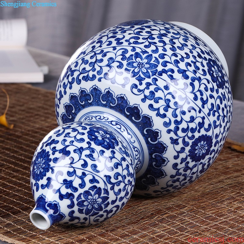 New Chinese style of jingdezhen ceramic hand-painted vases, furnishing articles Mesa of home sitting room adornment ornament TV ark act the role ofing is tasted