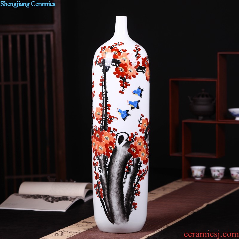 Jingdezhen ceramic vase furnishing articles manual creative porcelain flower arrangement sitting room is contracted and fashionable household adornment furnishing articles