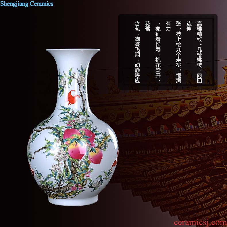 Jingdezhen ceramics vases, flower arranging is small gourd crafts hand-painted vases furnishing articles home sitting room adornment