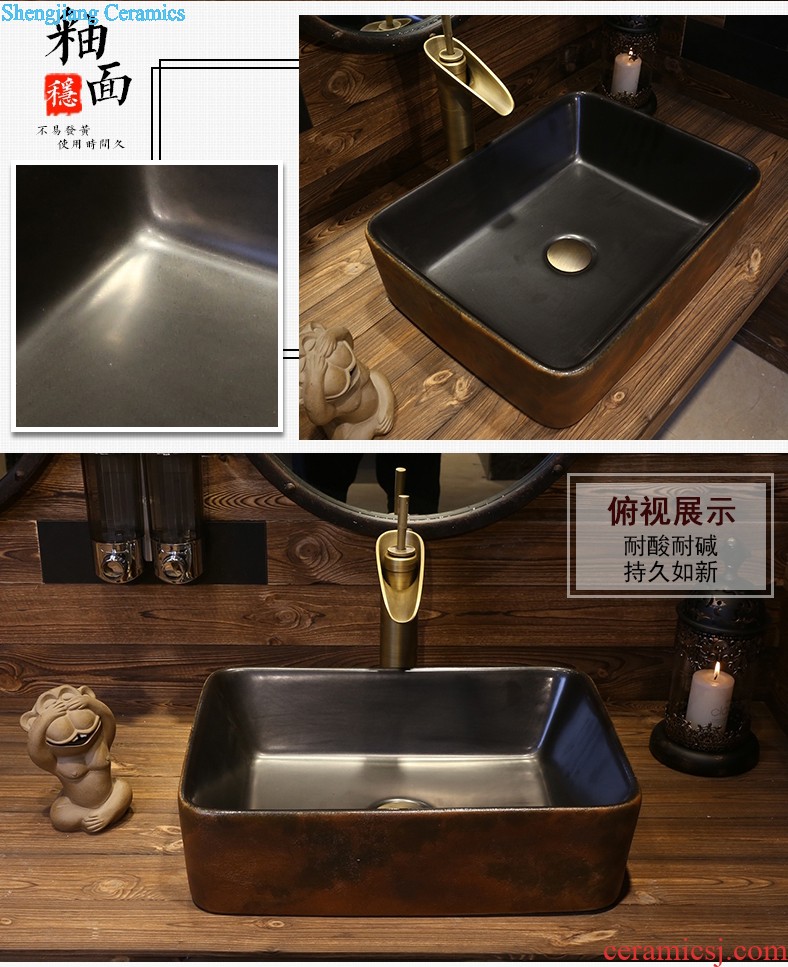 Jia depot square sink ceramic art stage basin restoring ancient ways of creative personality lavatory basin household balcony