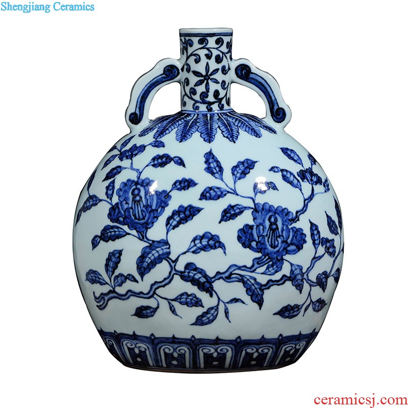 Jingdezhen ceramic hand-painted vases creative modern new Chinese style household sitting room adornment handicraft storage tank furnishing articles