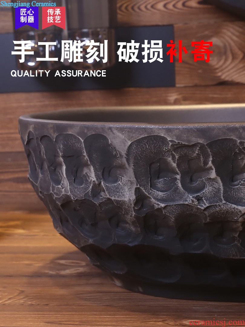 The depot basin stage art of Chinese style restoring ancient ways Square ceramic lavatory toilet idea sink basin