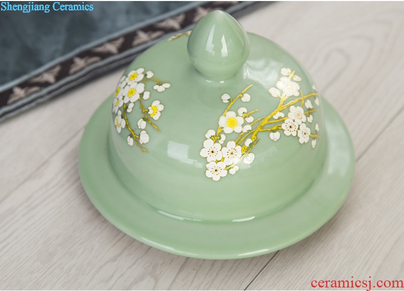 Jingdezhen ceramics hand-painted modern new Chinese vase flower arrangement sitting room home furnishing articles on your table