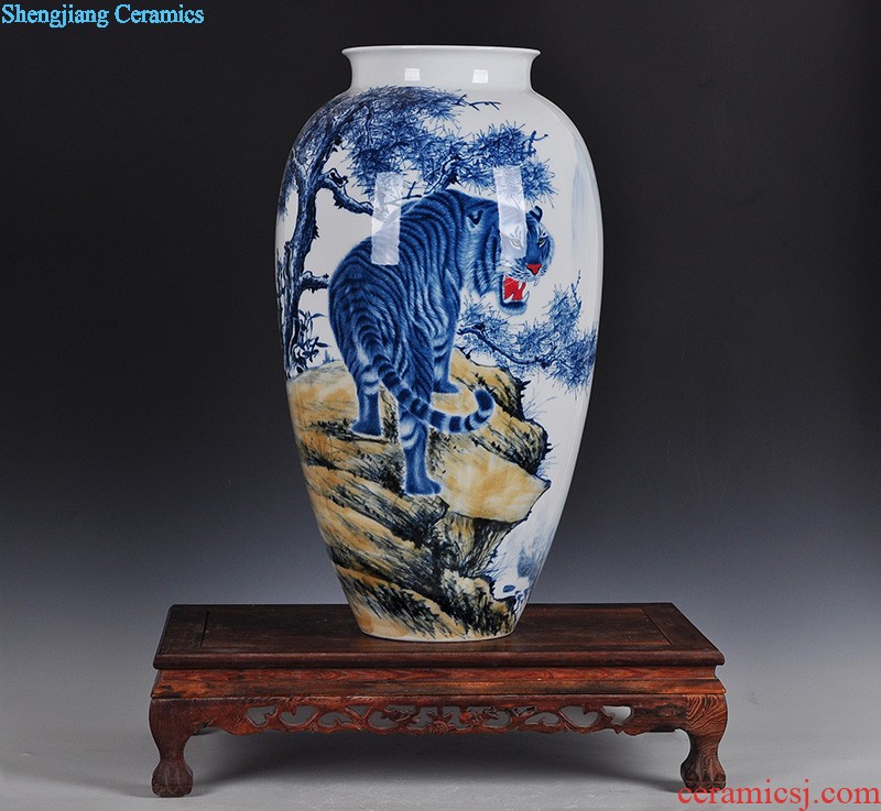 Famous art furnishing articles home sitting room adornment ikea jingdezhen ceramic vases, big flowerpot rich ancient frame decoration