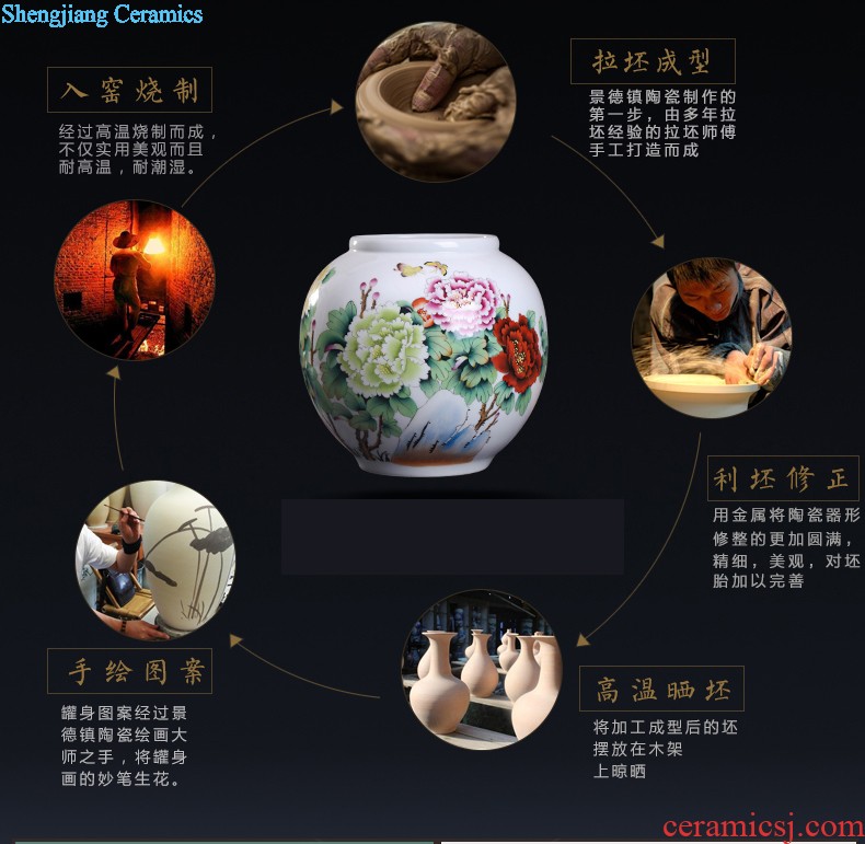 Contracted and contemporary big vase The sitting room TV ark furnishing articles Dried flower flower machine of Europe type restoring ancient ways home act the role ofing jingdezhen ceramics