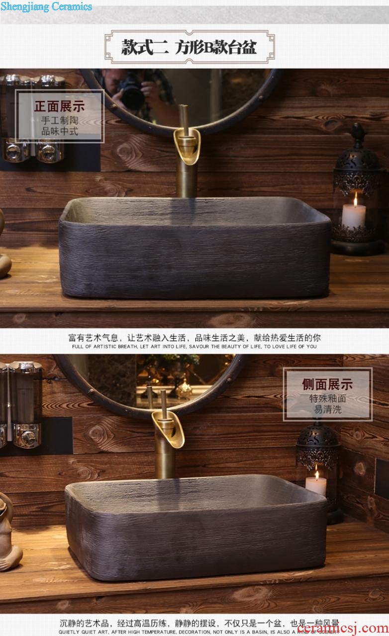 Jia depot retro personality the sink The stage basin square art ceramic toilet lavatory basin basin that wash a face