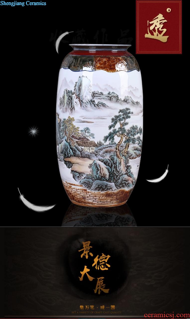 Jingdezhen ceramics vase hand-painted thin bamboo fetal porcelain Chinese style household act the role ofing is tasted the sitting room porch TV ark furnishing articles