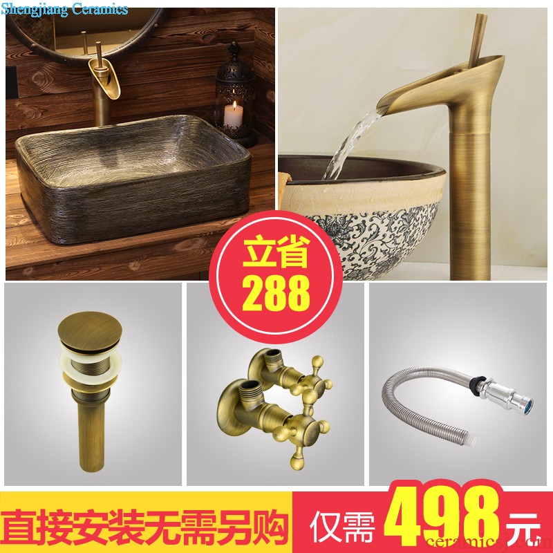 Jia depot retro personality the sink The stage basin square art ceramic toilet lavatory basin basin that wash a face