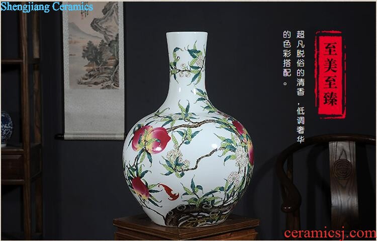 Hand-painted jingdezhen ceramic vase ikea sitting room adornment creative decoration of Chinese style restoring ancient ways the gourd bottle home furnishing articles