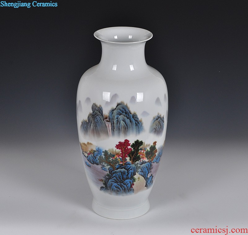 Master of jingdezhen hand-painted vases, pottery and porcelain furnishing articles household act the role ofing is tasted Chinese style living room TV ark handicraft decoration