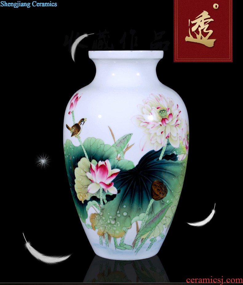 Jingdezhen ceramics Antique Chinese style classical vase youligong red dragon grain mei bottle Home sitting room adornment furnishing articles