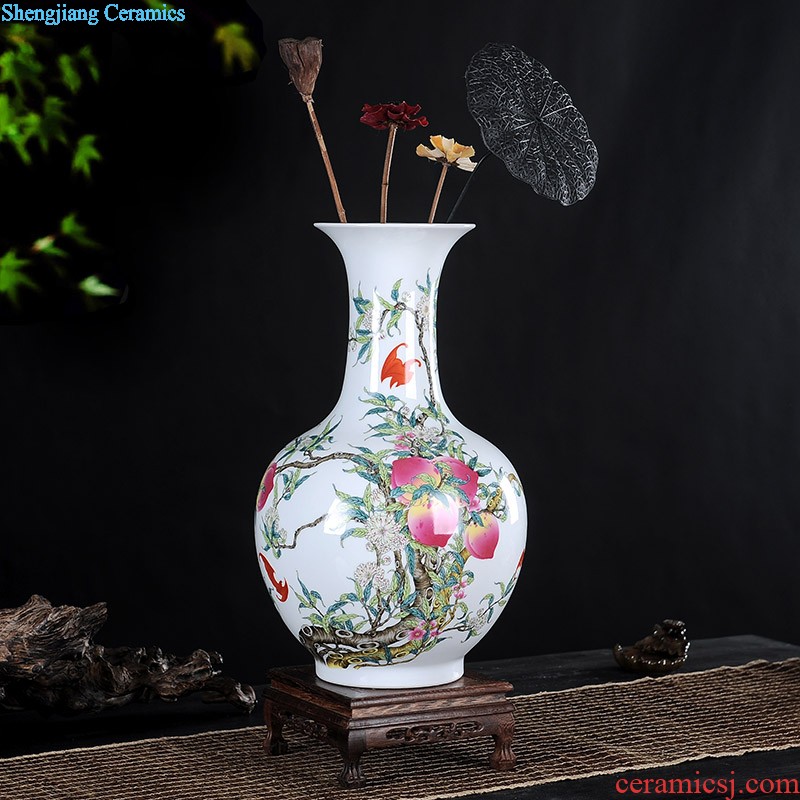 Jingdezhen ceramics vases, flower arranging is small gourd crafts hand-painted vases furnishing articles home sitting room adornment