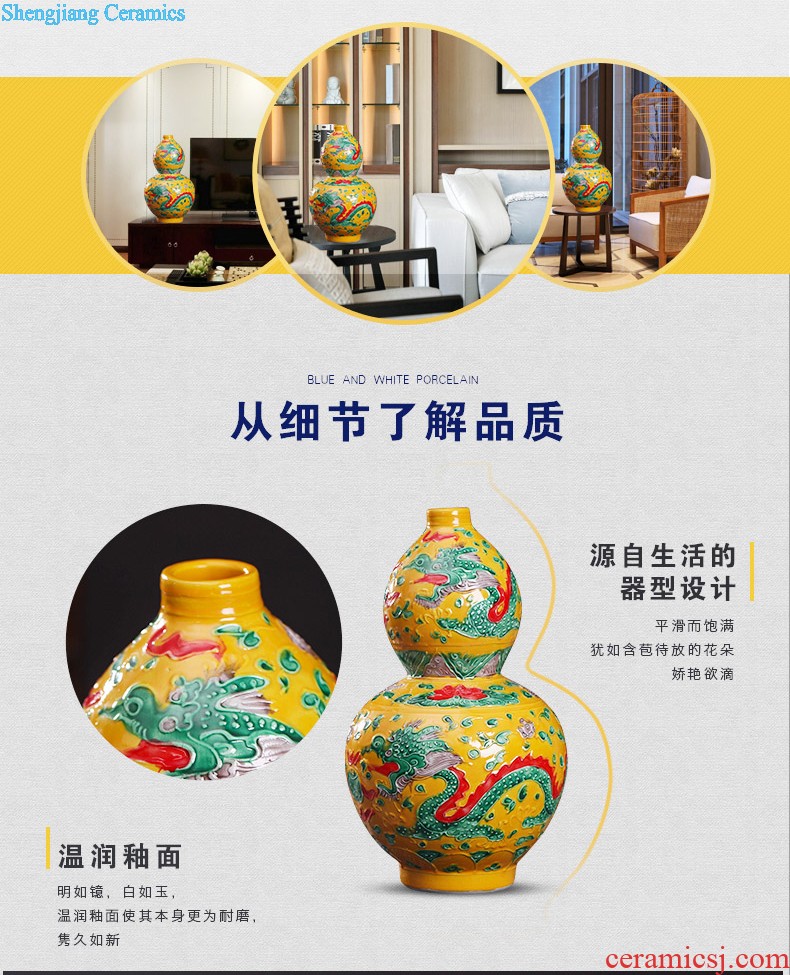 Large pu 'er tea pot by hand Green tea pu-erh tea barrel cylinder 3 kg receives jingdezhen ceramic tea set