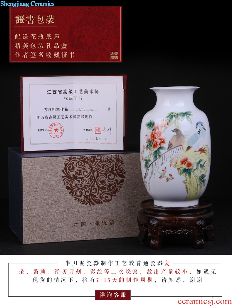 Jingdezhen ceramic tea pot size seven loaves puer tea manual sealing cylinder wake receives moistureproof tea furnishing articles