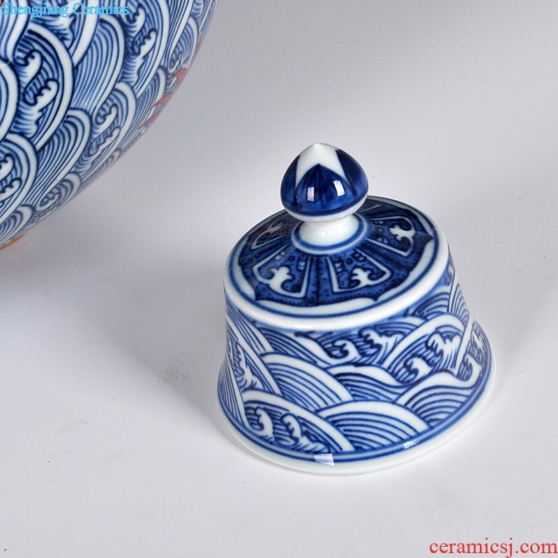 Classical jingdezhen ceramics hand-painted antique blue and white porcelain vases, furnishing articles sitting room home decoration handicraft decoration