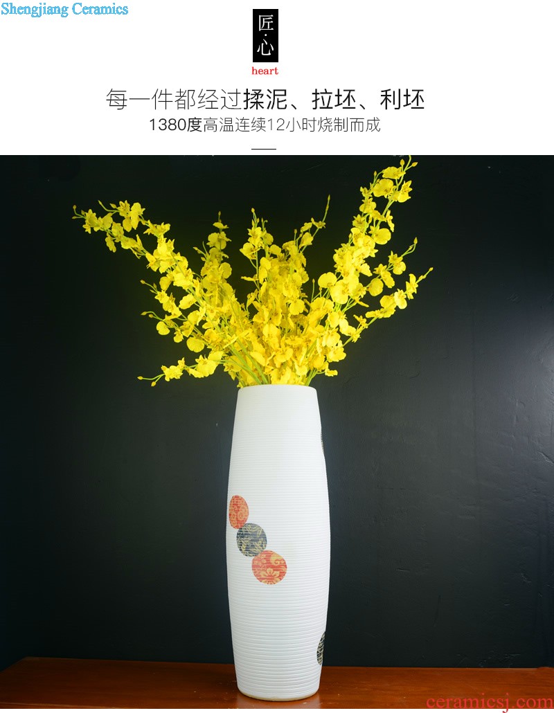 Jingdezhen ceramics hand-painted archaize sitting room home furnishing articles mesa adornment handicraft powder enamel vase characters