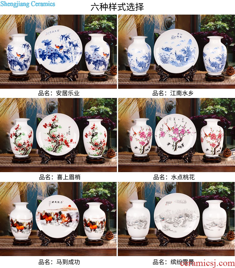 Archaize of jingdezhen ceramic kiln crack shadow blue glaze vase household adornment handicraft decoration furnishing articles sitting room