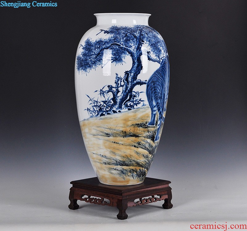 Famous art furnishing articles home sitting room adornment ikea jingdezhen ceramic vases, big flowerpot rich ancient frame decoration